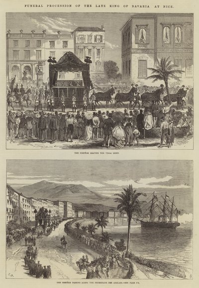 Funeral Procession of the late King of Bavaria at Nice by Sir John Charles Robinson